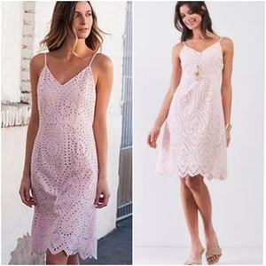 LAST 1❗SUGAR + LIPS 💋 Light Pink Eyelet Midi Dress